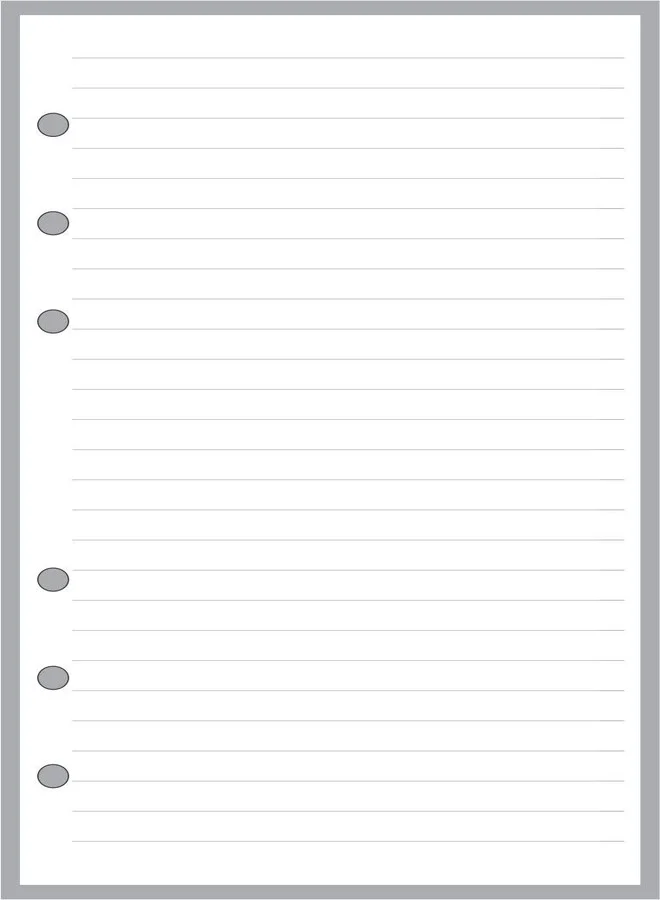 Handy Forms Personal Size Notebook Refill Paper Lined 6-Hole Punched Insert (9.5 cm x 17.1 cm) lcba0