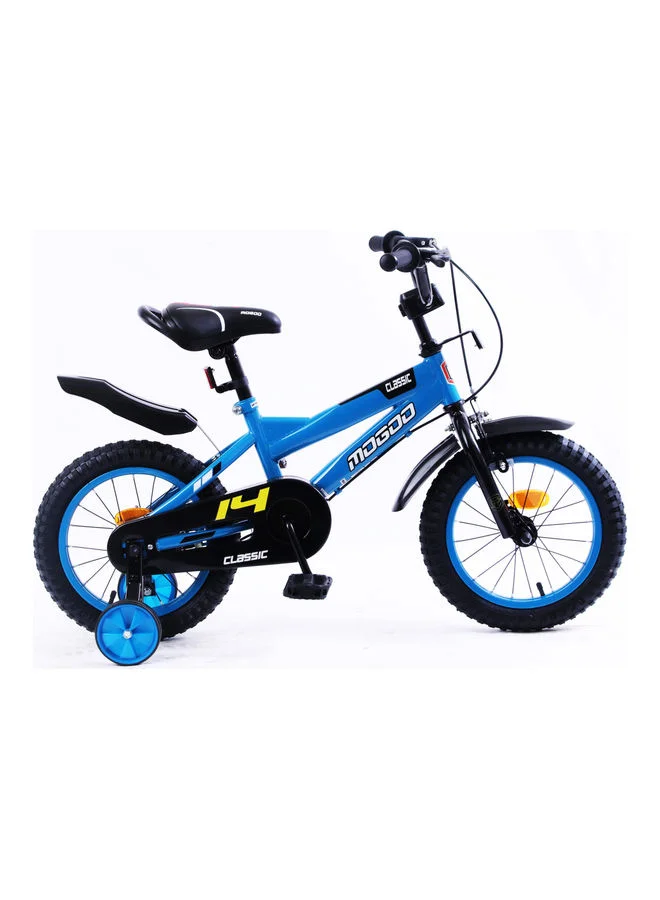 MOGOO Classic Road Kids Bike with Adjustable Seat (Blue Black, 14-Inch Wheel) fbmpd
