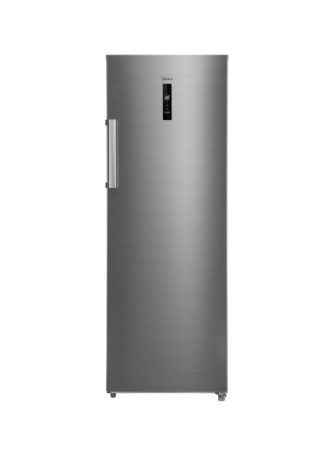 Midea Convertible Upright Freezer and Refrigerator, Frost Free with Quick Freeze Technology, Stainless Steel Finish (Silver, 238L Net Capacity) oafks