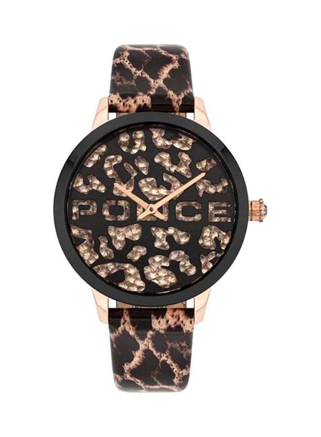 Police Bagan Analog Wrist Watch for Women (Leather Band, 36 mm) 2dn68