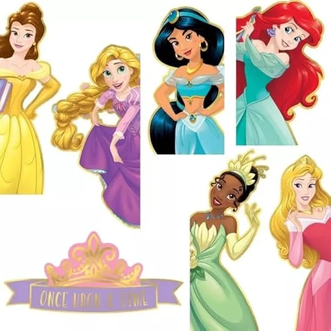 Princess Themed Decorative Paper Door Hanging Sign (Kids Room Decor, 30 cm) xrwoh