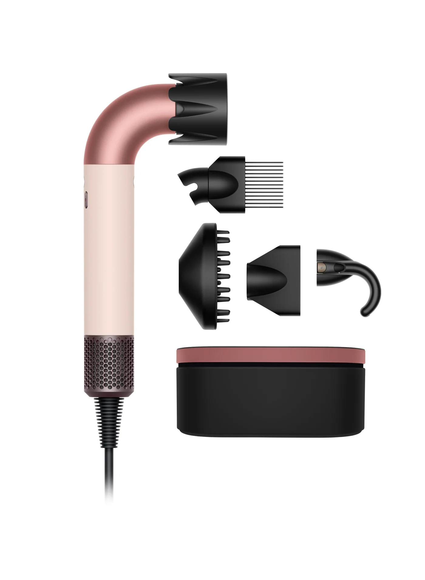 High-Speed Ionic Professional Hair Dryer for Curly and Coily Hair (Ceramic Pink, 1800W) o8vfl