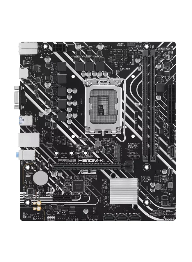 Premium Micro-ATX Motherboard LGA 1700 Intel H610 Chipset DDR5 Support (96GB Max Memory, 1x PCIe 4.0 Slot) p2pld