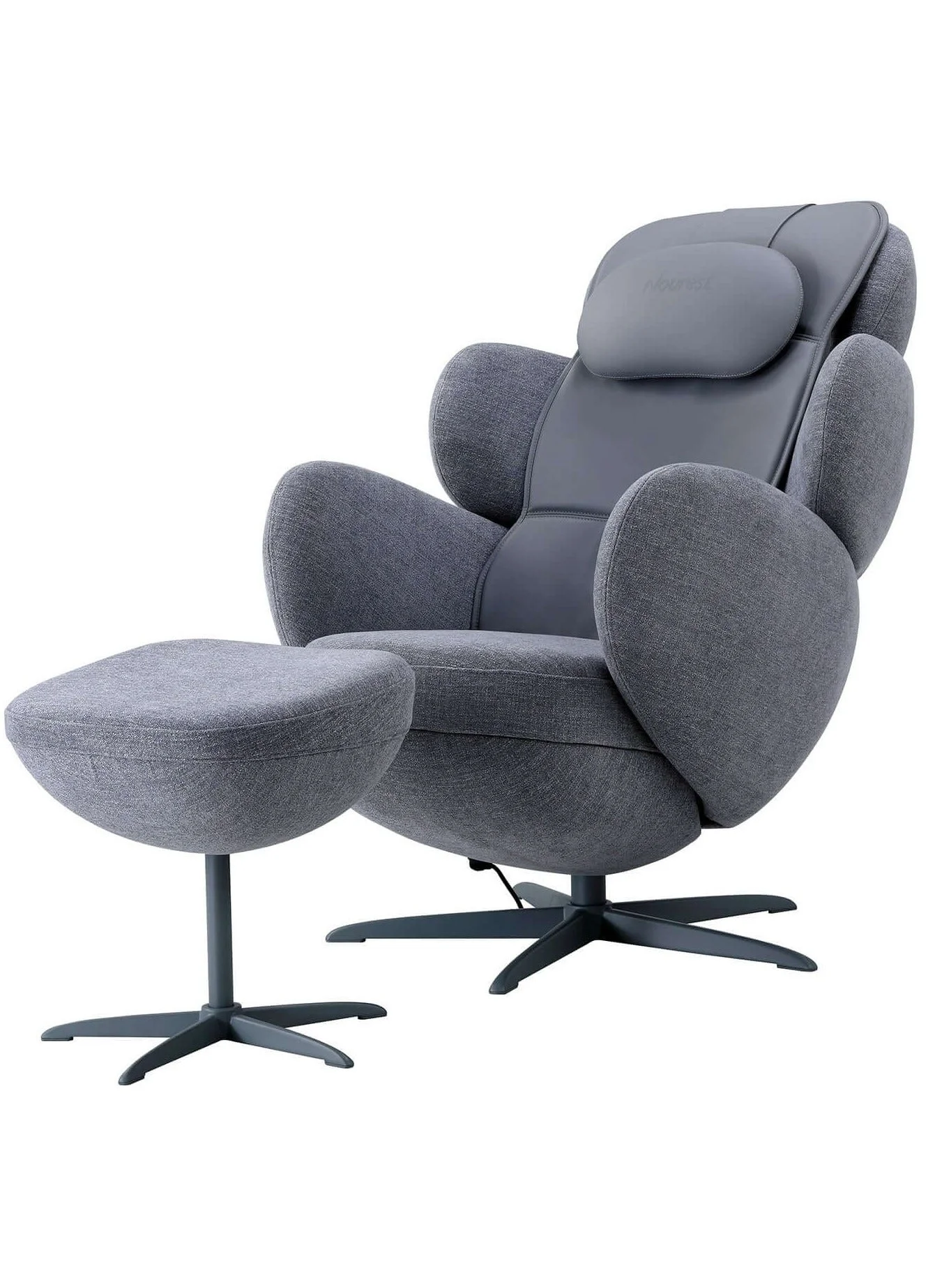 Nourest Orion Pro Auto Recliner Massage Chair with 3D Rollers and Heat Therapy (Grey, 150 cm) fbqqd