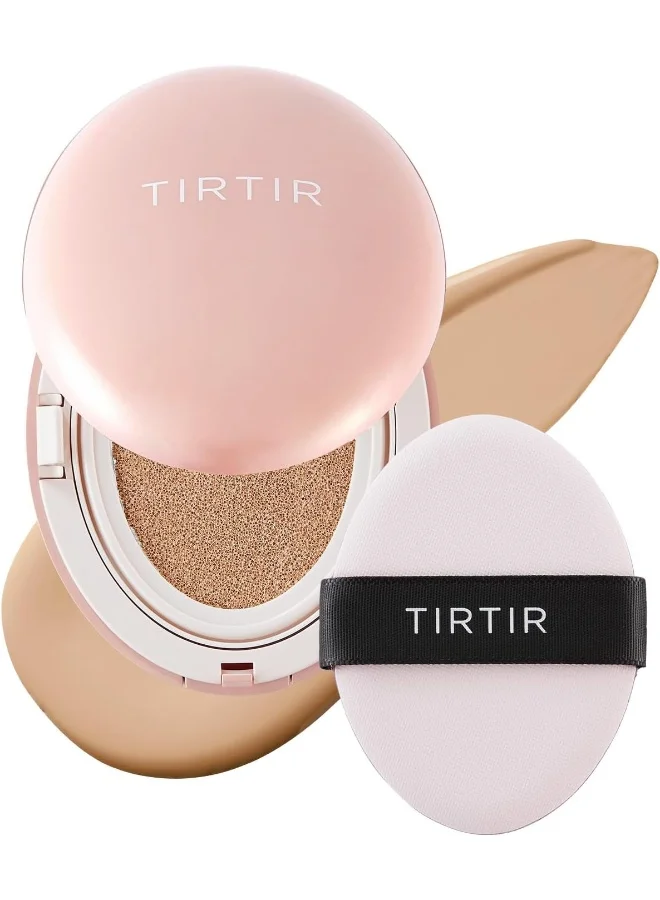 TIRTIR Mask Fit All-Cover Cushion Foundation Long-Lasting Full Coverage (24N Latte, 18g) 3cuyg
