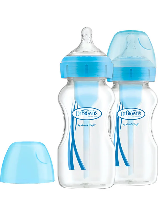 Premium Anti-Colic Feeding Set (Blue, 270 mL, 2-Pack) dmc7z