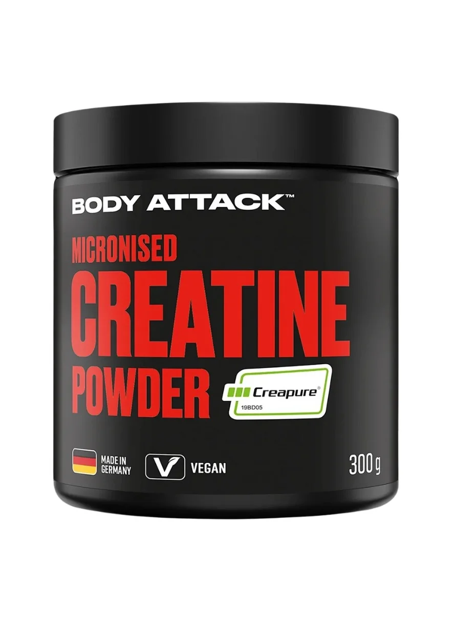 Body Attack Micronised Creatine Powder Premium Creapure Supplement (Unflavoured, 300g) 2pi75