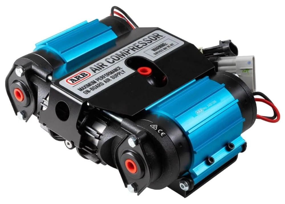 Premium Twin Motor On-Board Air Compressor 12V High Performance System for Tire Inflation and Pneumatic Tools dozva