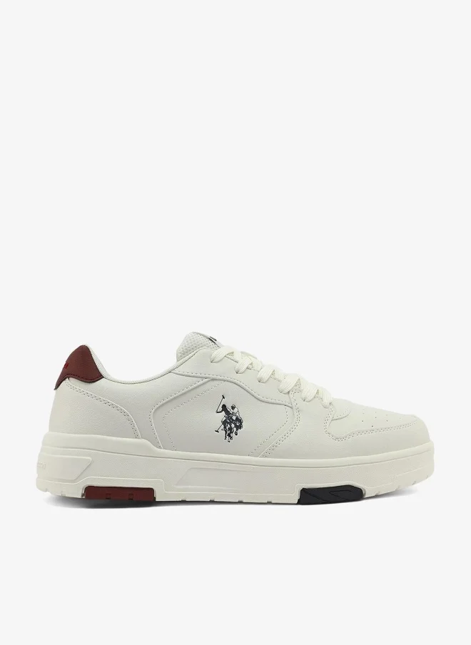U.S. Polo Assn. Men's White Sneakers Lightweight Breathable Casual Shoes (White, 42 EU) 2uwyj