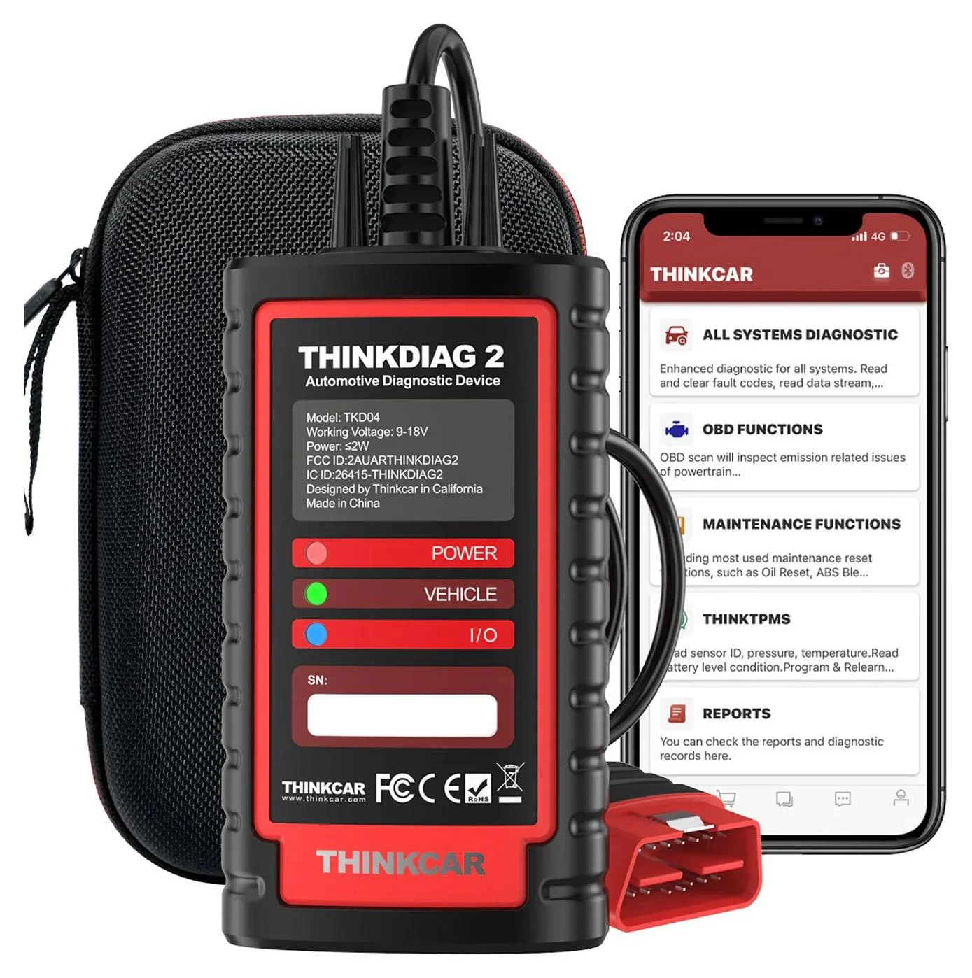 Professional Bluetooth OBD2 Diagnostic Scanner for All Vehicles Full System Diagnosis with 15 Reset Functions and CAN-FD Protocol Support pjnx8
