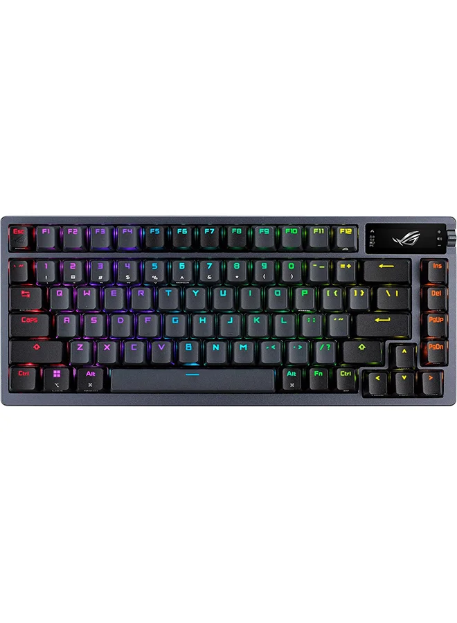Premium 75% Wireless Custom Mechanical Gaming Keyboard with OLED Display and Hot-Swappable Switches (Red, 75% Layout) rdfgi