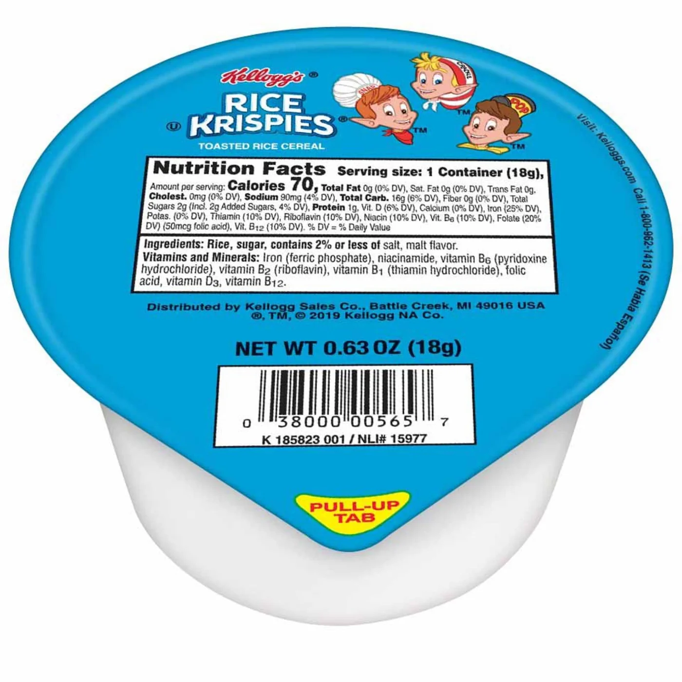 Kellogg's Rice Krispies Original Breakfast Cereal Cups (96 Pack, 28g Each) e2f9r