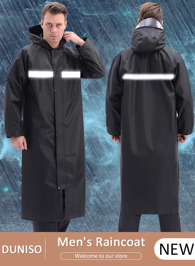 DUNISO Hooded Rain Suit Jacket Waterproof Lightweight Rainwear for Men and Women (Oxford Fabric, Unisex) lh2ro