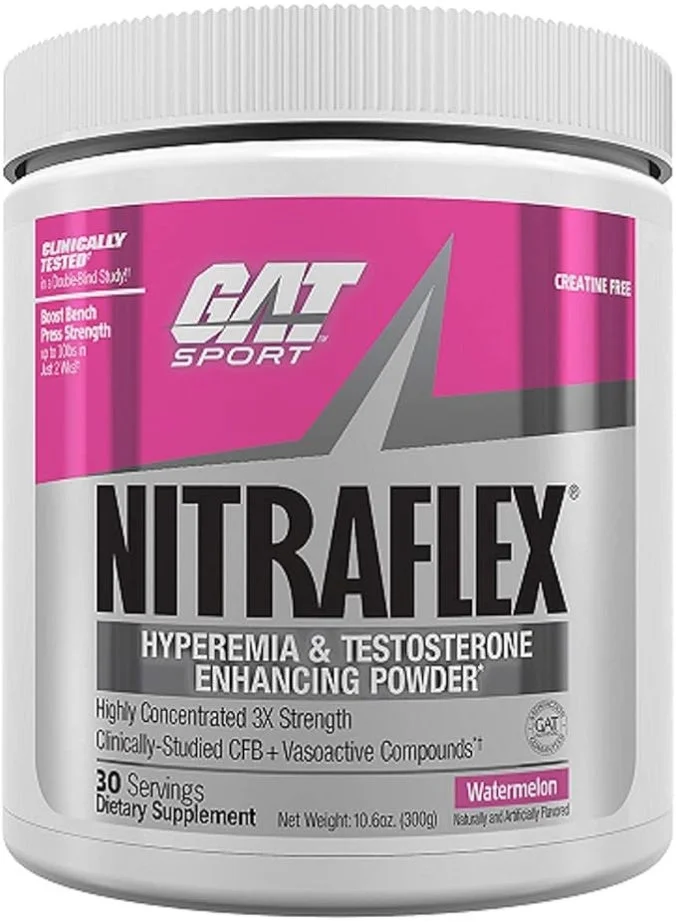 GAT Sport Nitraflex Pre-Workout Energy Supplement (Watermelon, 300 g) 7f1n4