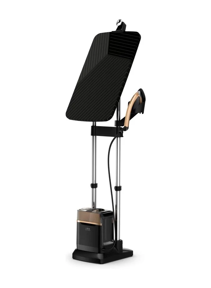 Premium All-In-One Garment Steamer and Ironing Station High-Pressure Steam System (Black and Copper, 1.1 L, 2170 W) dd5ge