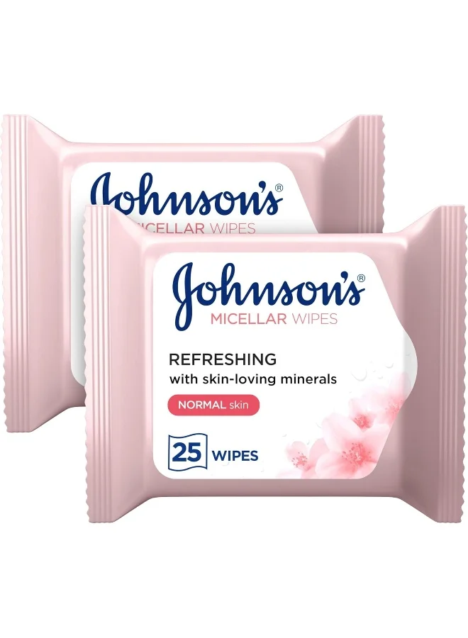 Refreshing Micellar Cleansing Wipes with Skin-Loving Minerals for Normal Skin (25 Wipes) cvvd5