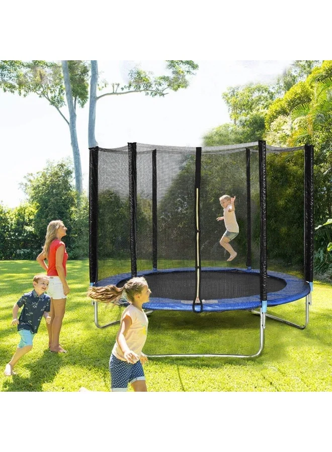 Rainbow Toys Outdoor Kids Trampoline with Safety Enclosure for Backyard Fitness (150 cm) 8p2zh