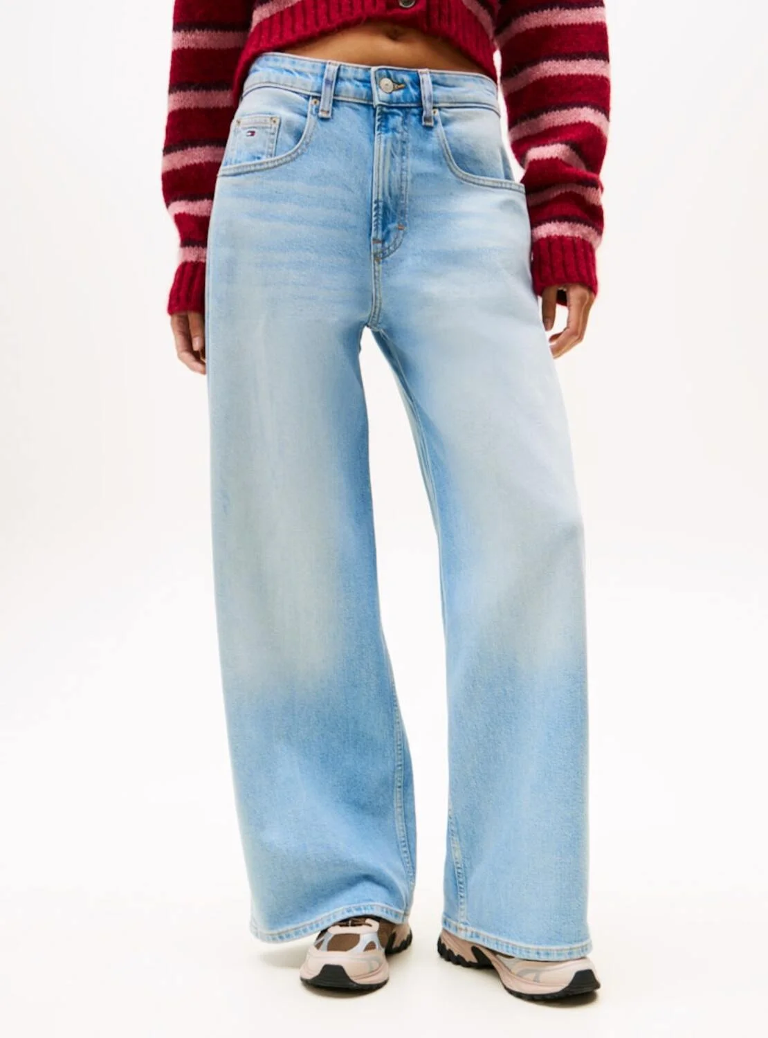 Premium Loose Fit Denim Jeans for Women High-Waisted Casual Wide-Leg Trousers (Blue, Size 30) 9z5vy