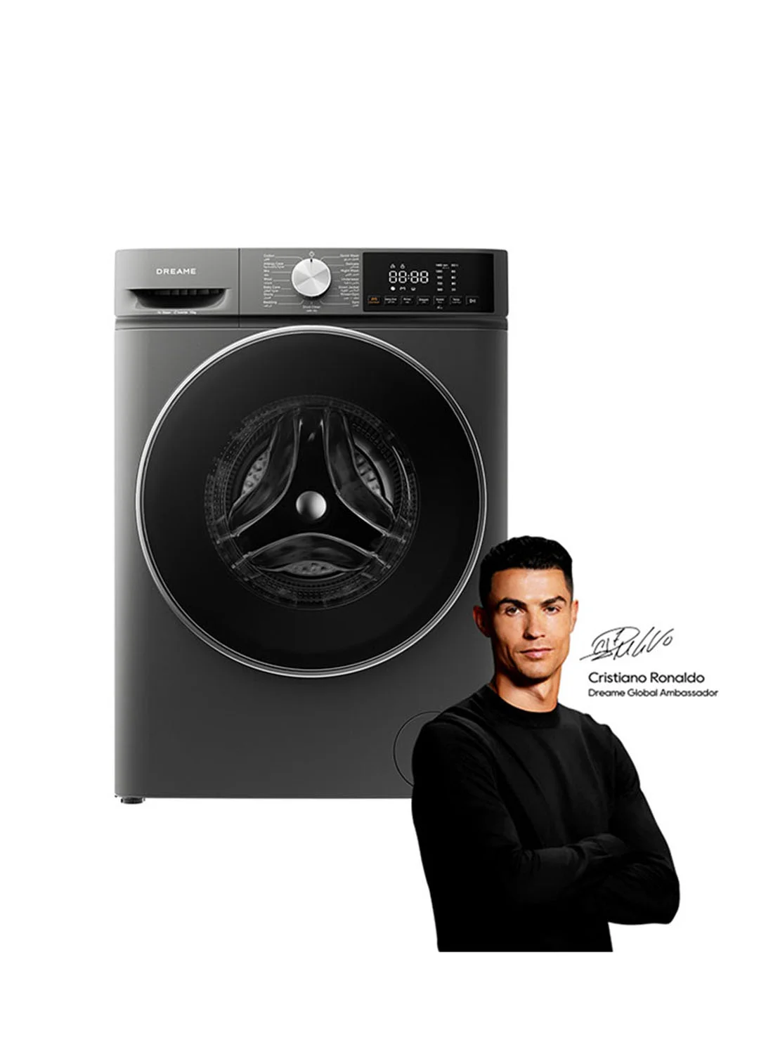 M5 Front Load Washing Machine (10 kg, 1400 RPM, Grey) Fully Automatic Washer with Steam Wash and 16 Programs 8hu05