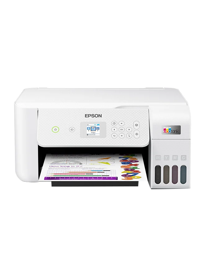 Premium 3-in-1 Wireless Ink Tank Printer A4 Color Home Office Device (White) tyuyr