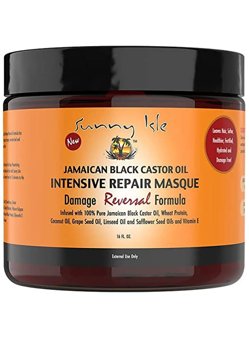 Sunny Isle Jamaican Castor Oil Intensive Repair Masque (473 mL) for All Hair Types tt4i6