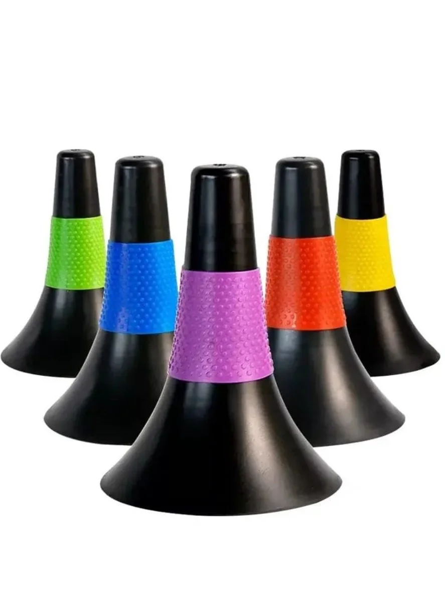 Spall Agility Training Sport Cones (9 Inches, Set of Marker Cones) Premium Plastic Field Markers for Soccer Basketball Speed Drills h78sq