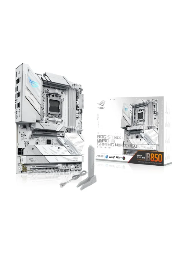 Premium ATX Gaming Motherboard AM5 Socket DDR5 Support PCIe 5.0 Wi-Fi 7 (White) hw7aq
