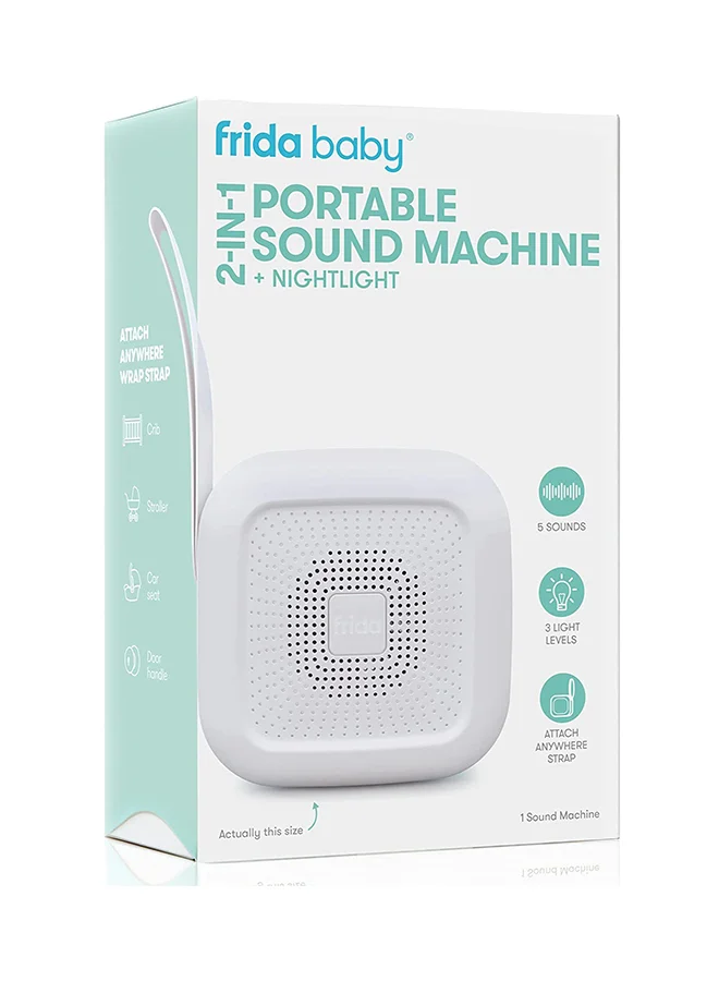 Portable Sound Machine with Nightlight 2-in-1 Nursery Sleep Aid Device (White, 1 Unit) vp9ge