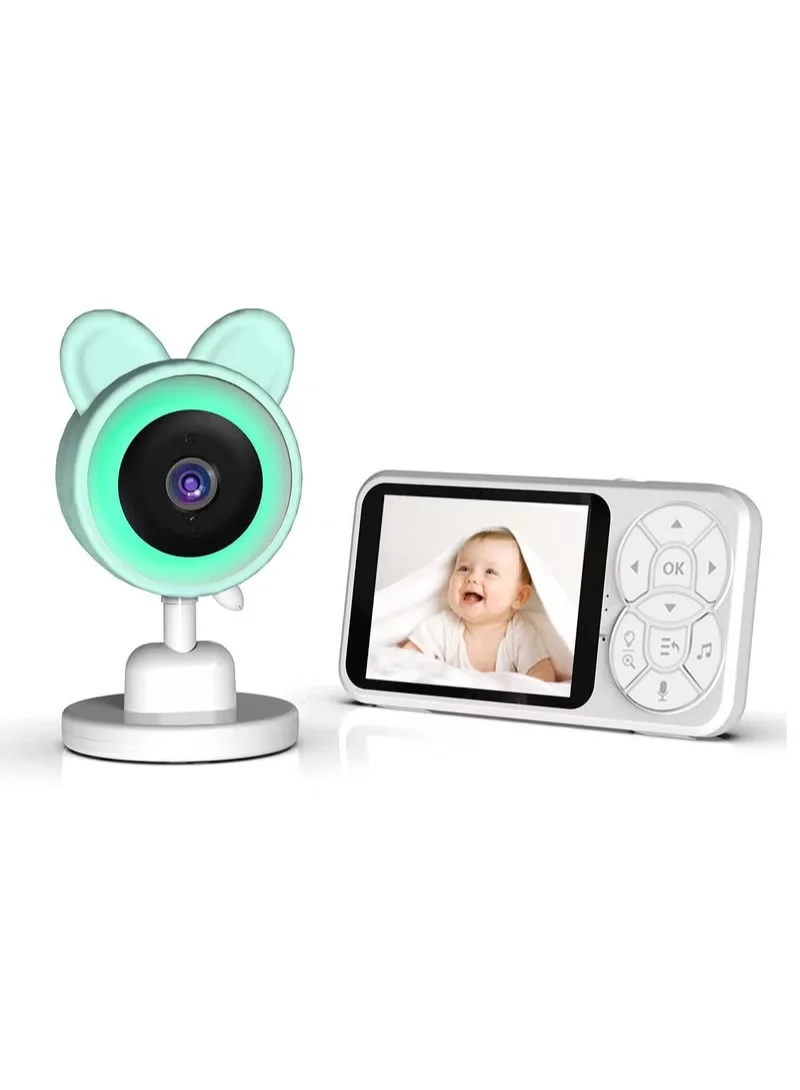 WALALLA Smart Baby Monitor with HD Camera and Night Light (Two-Way Audio, Temperature Sensor, Cry Detection, Remote Viewing) 7c118