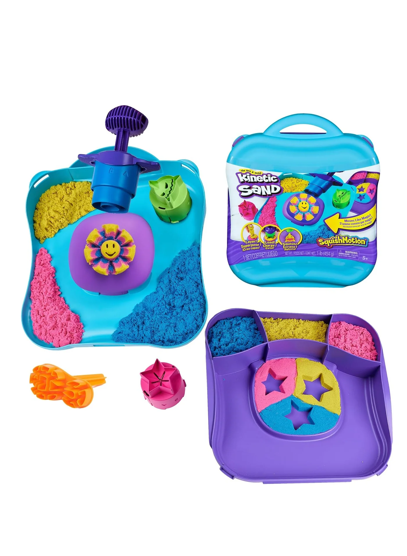 Premium Sensory Play Sand Squish Motion Set (Non-Toxic Modeling Compound, 450g) be7ib