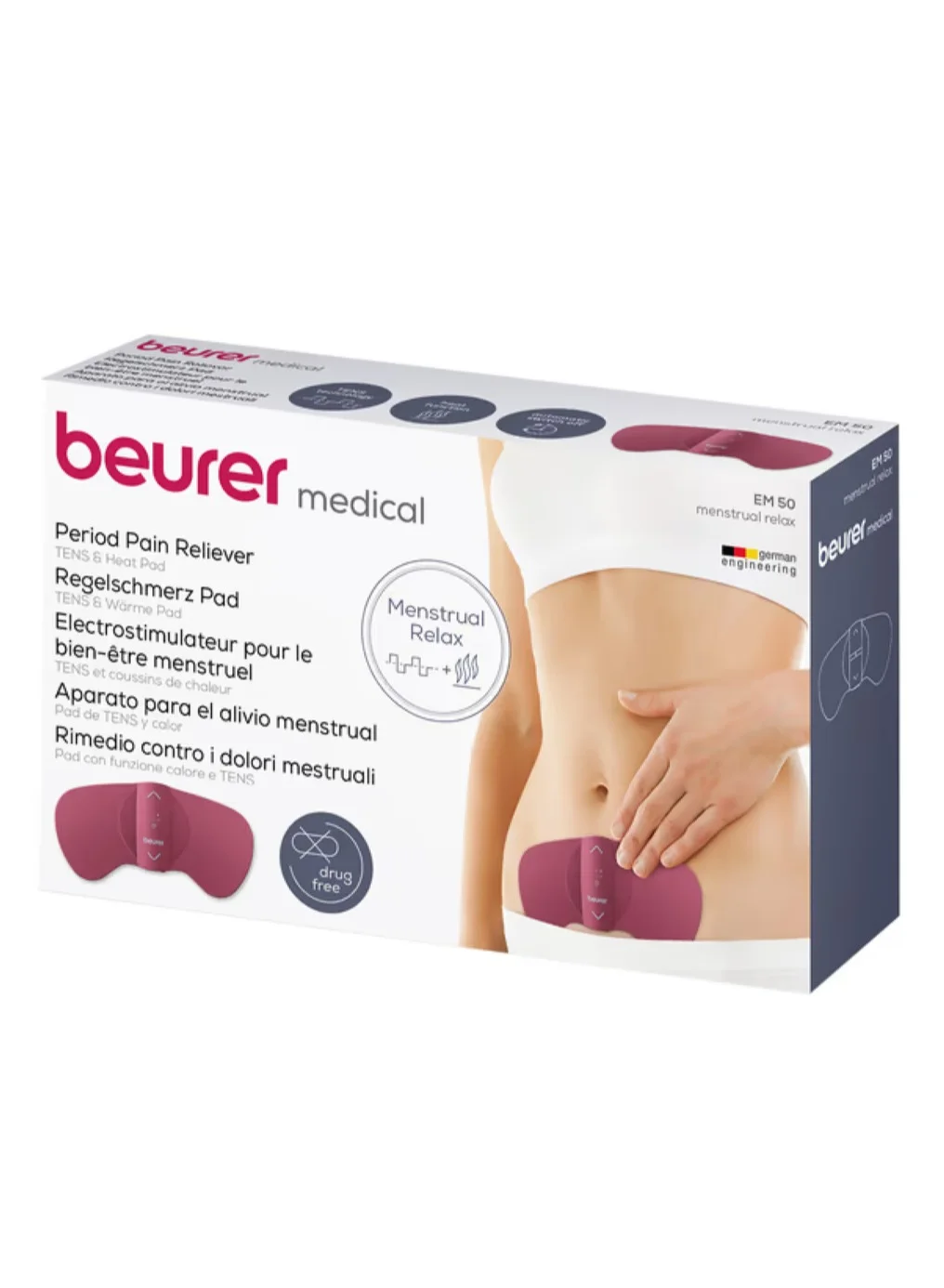 Menstrual Pain Relief TENS and Heat Therapy Device (Premium Portable Design, For Women) 3jc7f