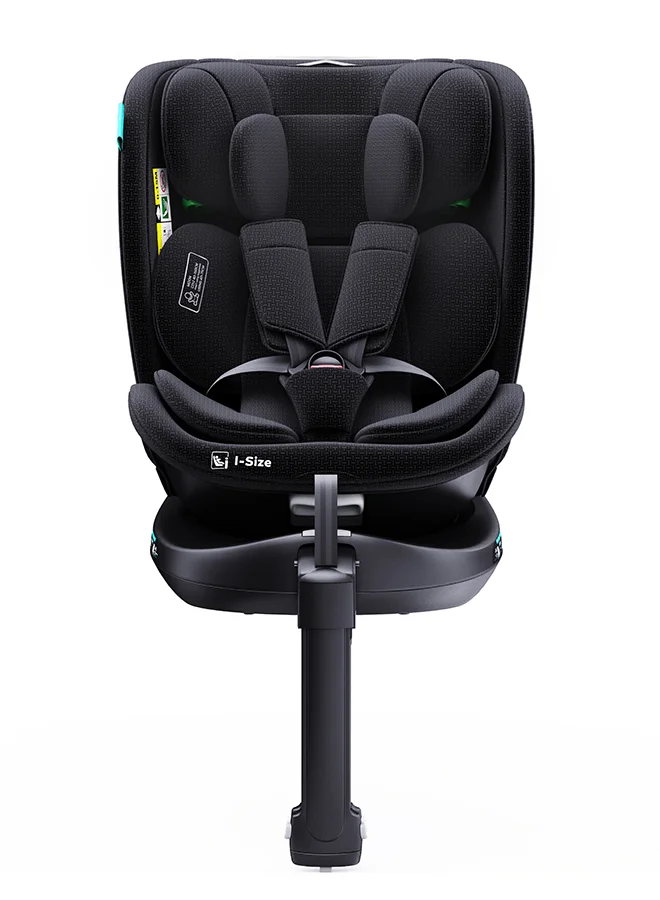 Moon Gyro Pro+ I-Size 360¡ã Rotating Car Seat with ISOFIX and Leg Support for Infants to Kids (Black, 40-150 cm) bp70a