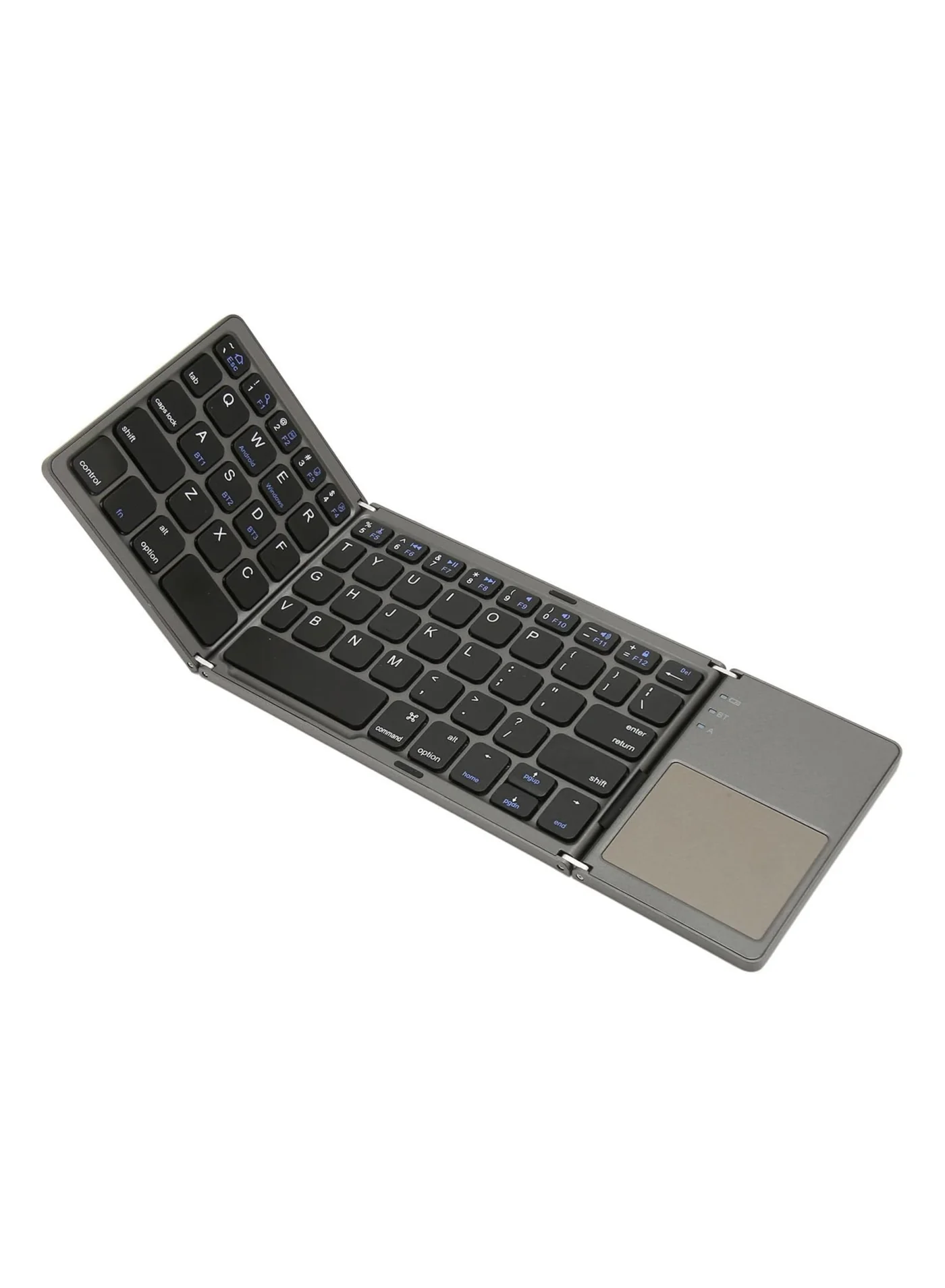 MUDISO Foldable Bluetooth Keyboard with Touchpad Portable Wireless Mini Keyboard for Android Windows iOS PC Tablet (Black, 15 cm) tw1yf