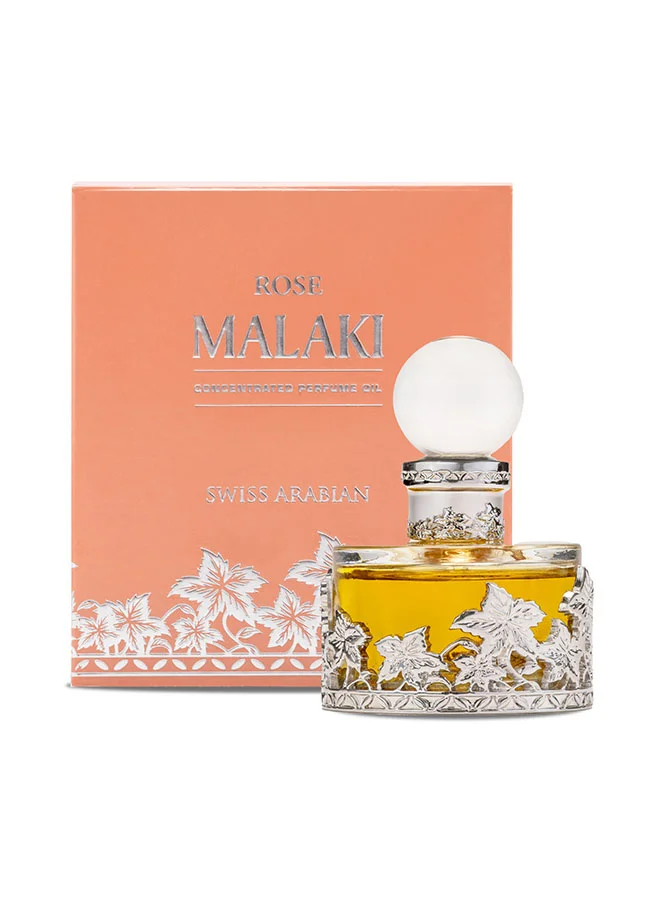 Swiss Arabian Rose Malaki Perfume Oil (Premium Woody Floral Fragrance for Women and Men, 25 mL) l44v1