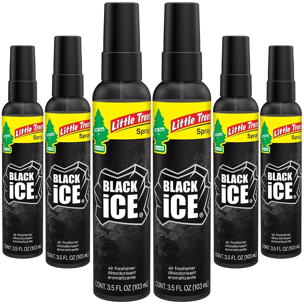Premium Car Air Freshener Spray Long-Lasting Fragrance for Auto and Home (Black Ice, 6 Pack) u5a3j