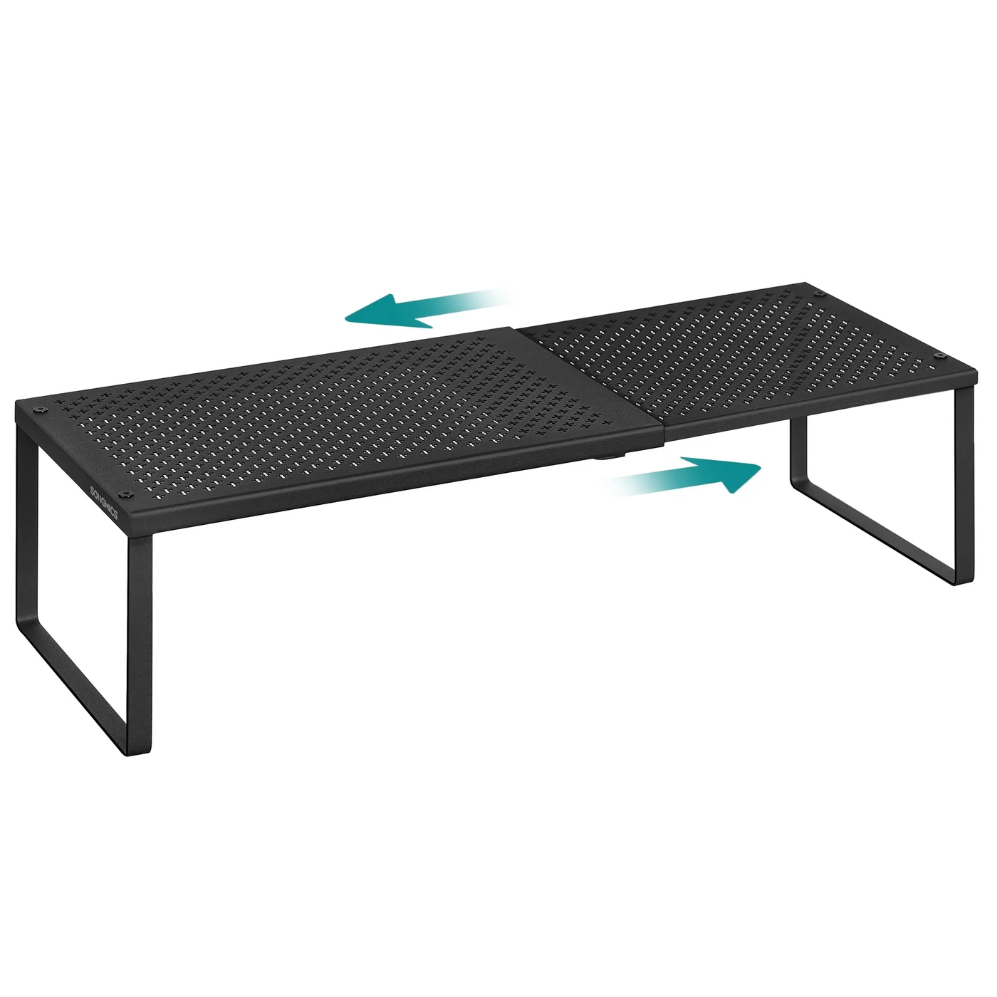 Premium Expandable Kitchen Spice Rack Organizer, Heavy-Duty Metal Countertop Shelf, Space-Saving Storage Solution (Matte Black, 1 Piece) rv4ag