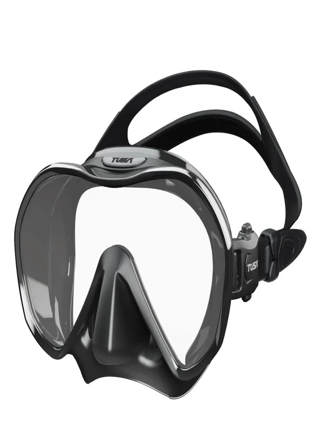 Premium Scuba Diving Mask Wide View Anti-Fog Lens Professional Underwater Snorkeling Gear (Black, One Size) y8fms