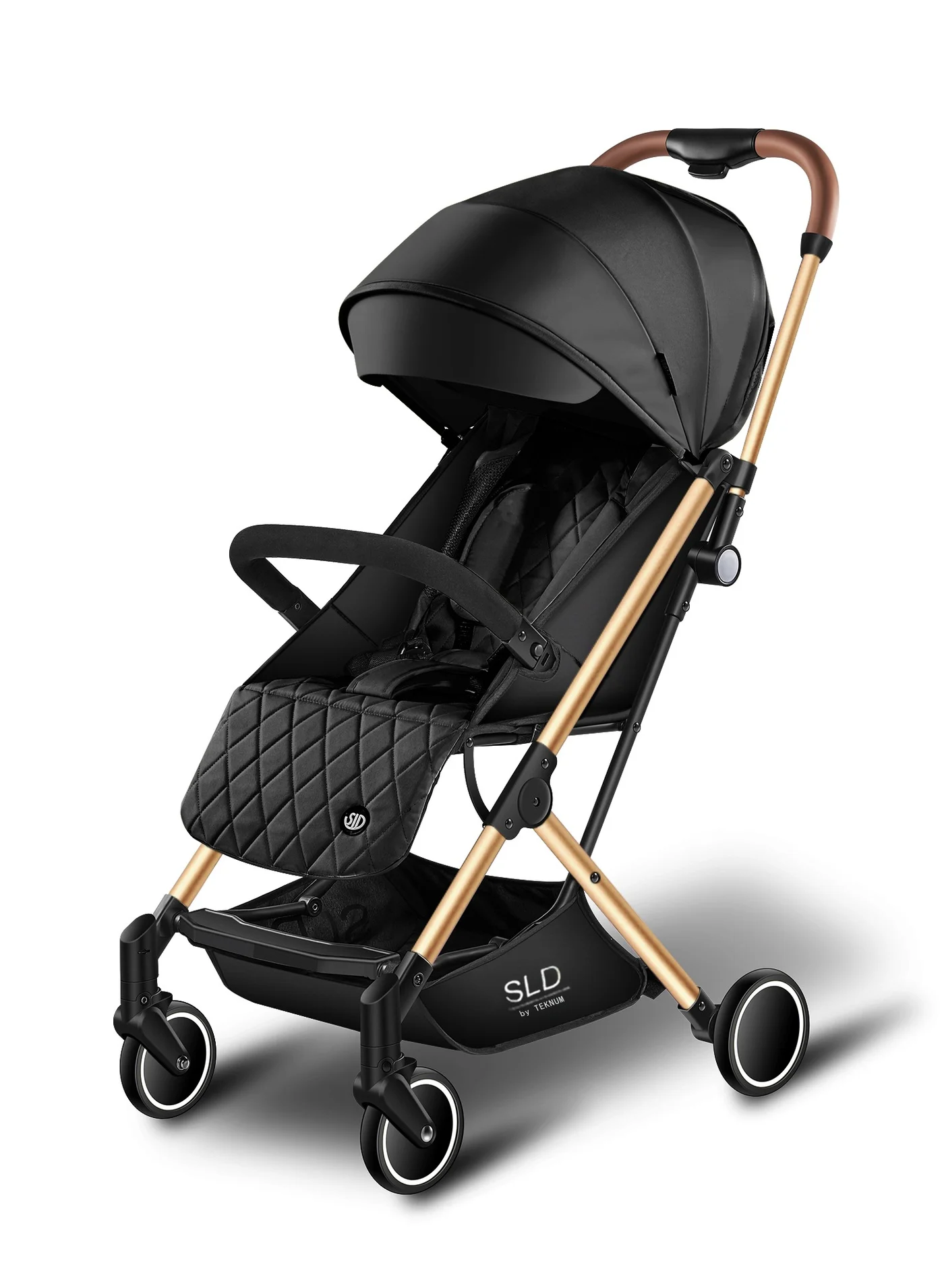 TEKNUM Lightweight Travel Stroller Foldable Compact Design for Infants and Toddlers (Black Gold) j0hvx