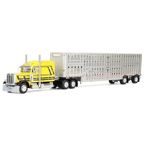 Premium Diecast 1/64 Scale Truck Model with Livestock Trailer Collector Edition (1/64 Scale) c4y7e
