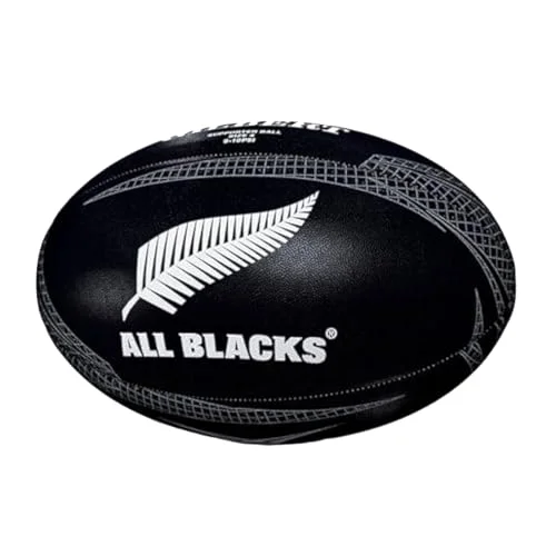 Gilbert All Blacks Rugby Supporter Ball Premium Training Equipment (Size 5) lqopo