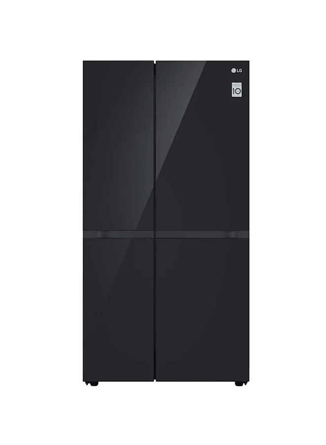 Premium Side By Side Refrigerator with Smart Inverter Compressor and Wi-Fi Connectivity (Black Mirror, 650L) yhjoj