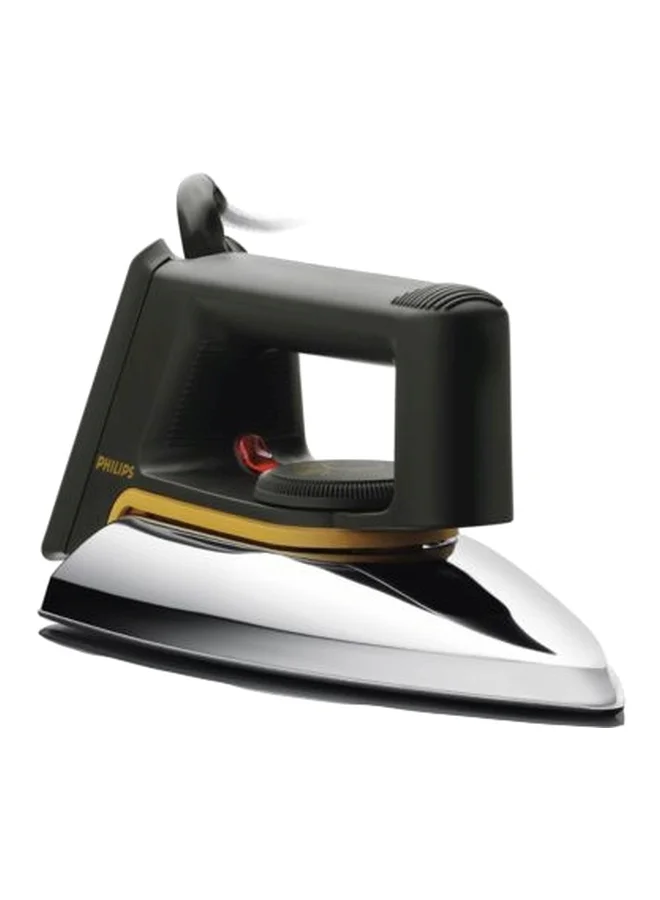 Professional Electric Dry Iron 1000W Lightweight Non-Stick Soleplate (Silver, 1 Unit) sqz8p