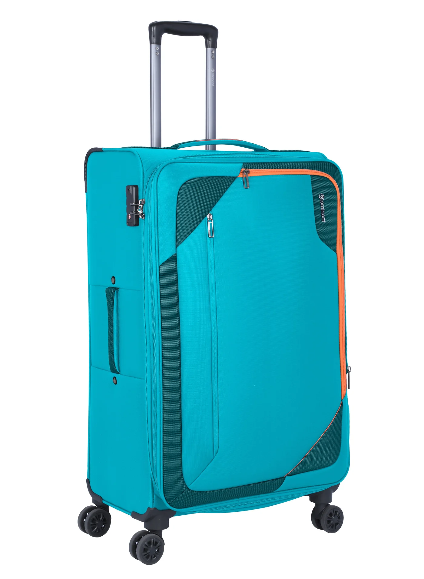 Premium Expandable Travel Trolley Suitcase with 4 Double Spinner Wheels and TSA Lock (Green, Large) yrpwu