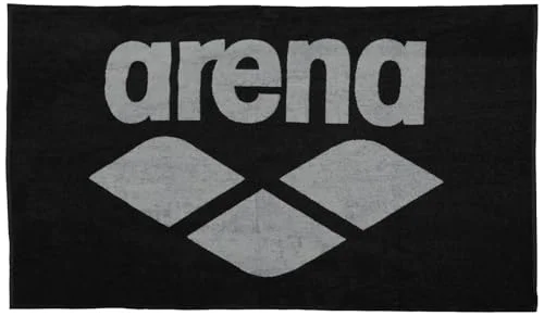 Premium Soft Cotton Terry Beach Towel Large Quick-Dry Bath Sports Gym Accessory (Black/Gray, 150 x 90 cm) 0n94g