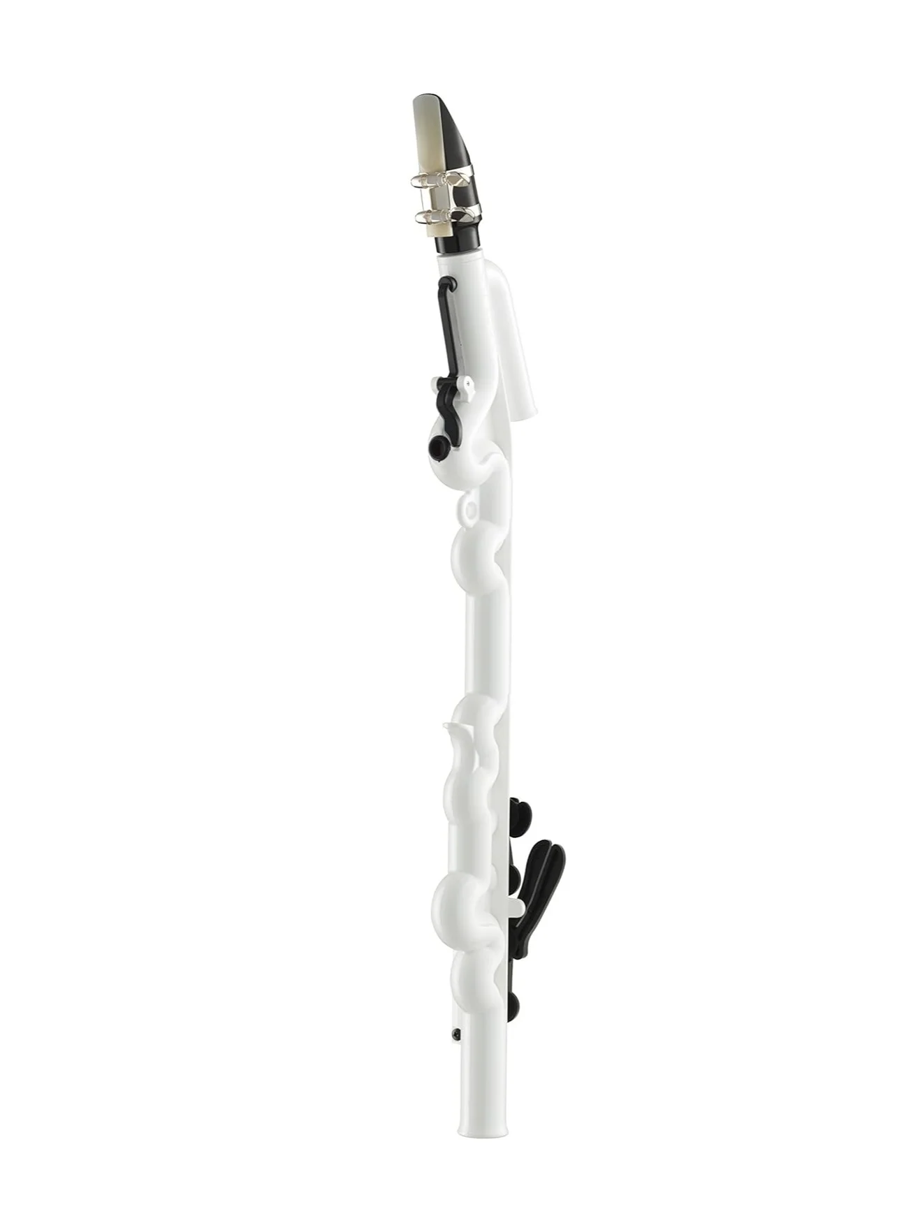 Casual Wind Instrument Portable Resin Saxophone-Style Flute (White, 46 cm) hbeht