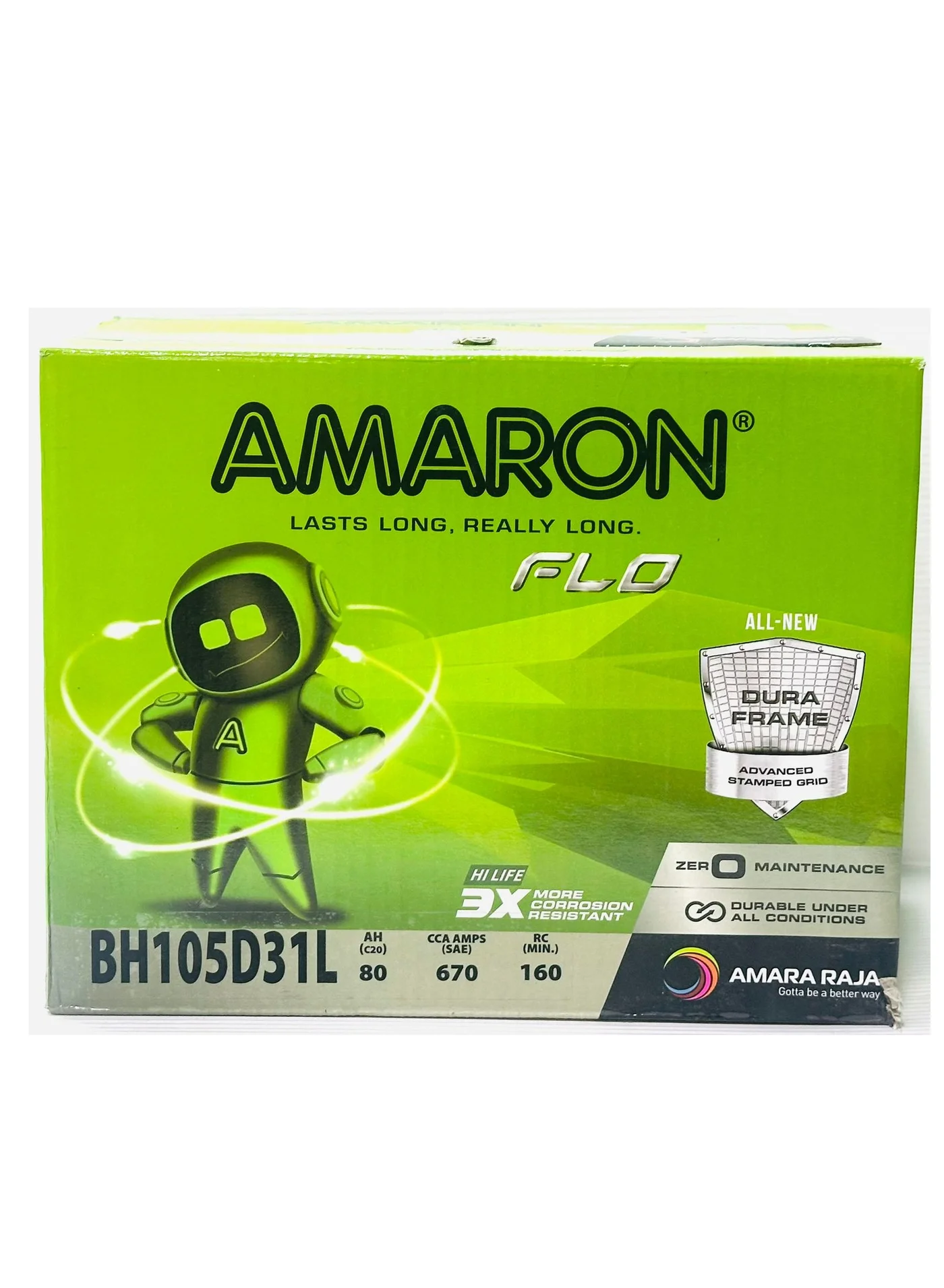 Amaron Car Battery 12V 85AH 105D31L (L-Layout, High-Performance Automotive Power) ww4pe