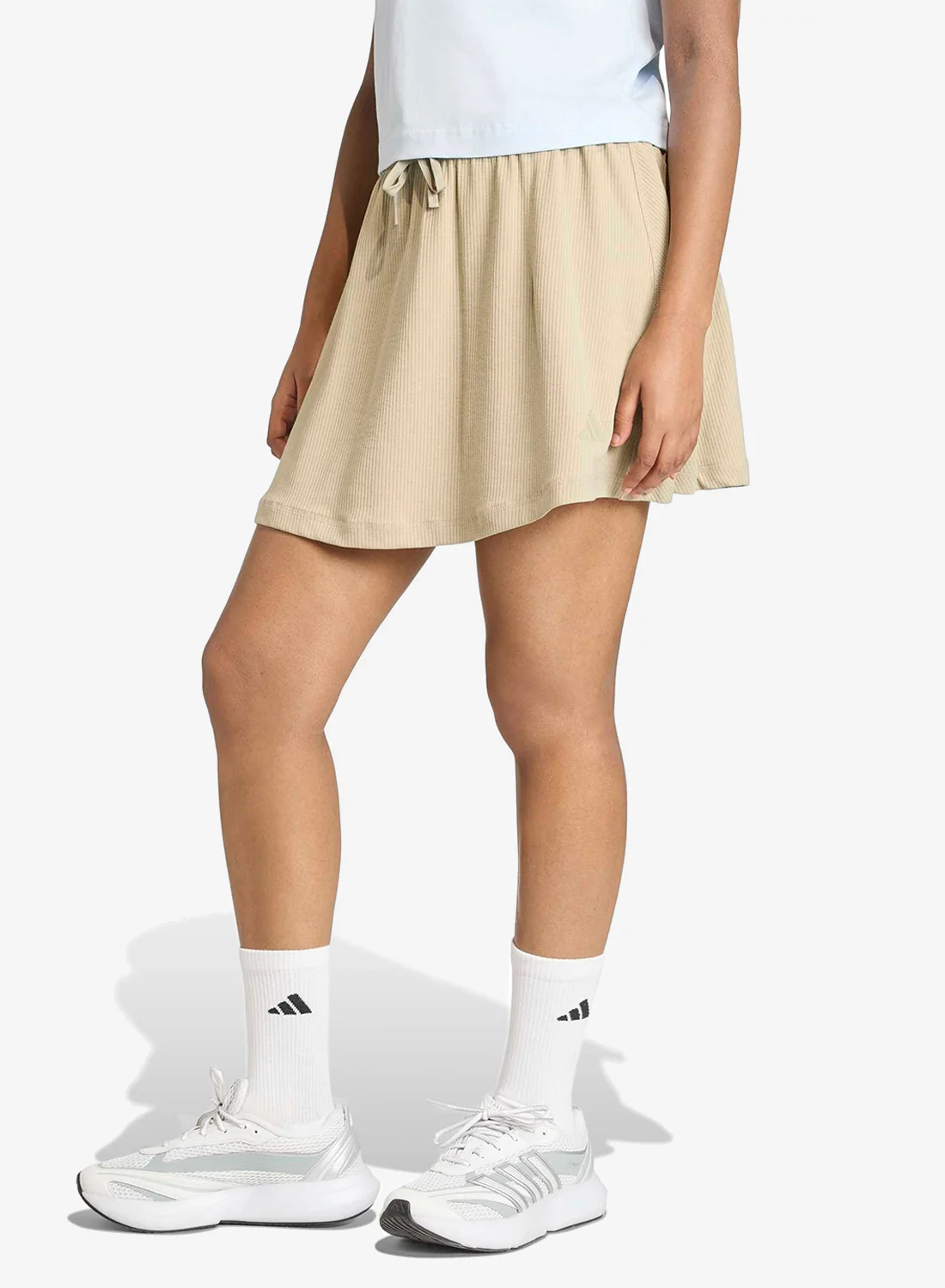 Sport Ribbed Midi Skirt Premium Stretch Fabric Casual Wear for Women (Solid, One Size) g9gk4