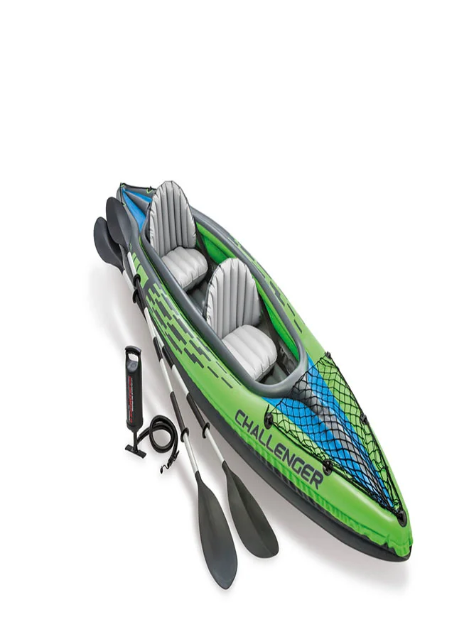 Premium Inflatable Two-Person Kayak Set with Oars and Air Pump (351 cm x 76 cm) 35get