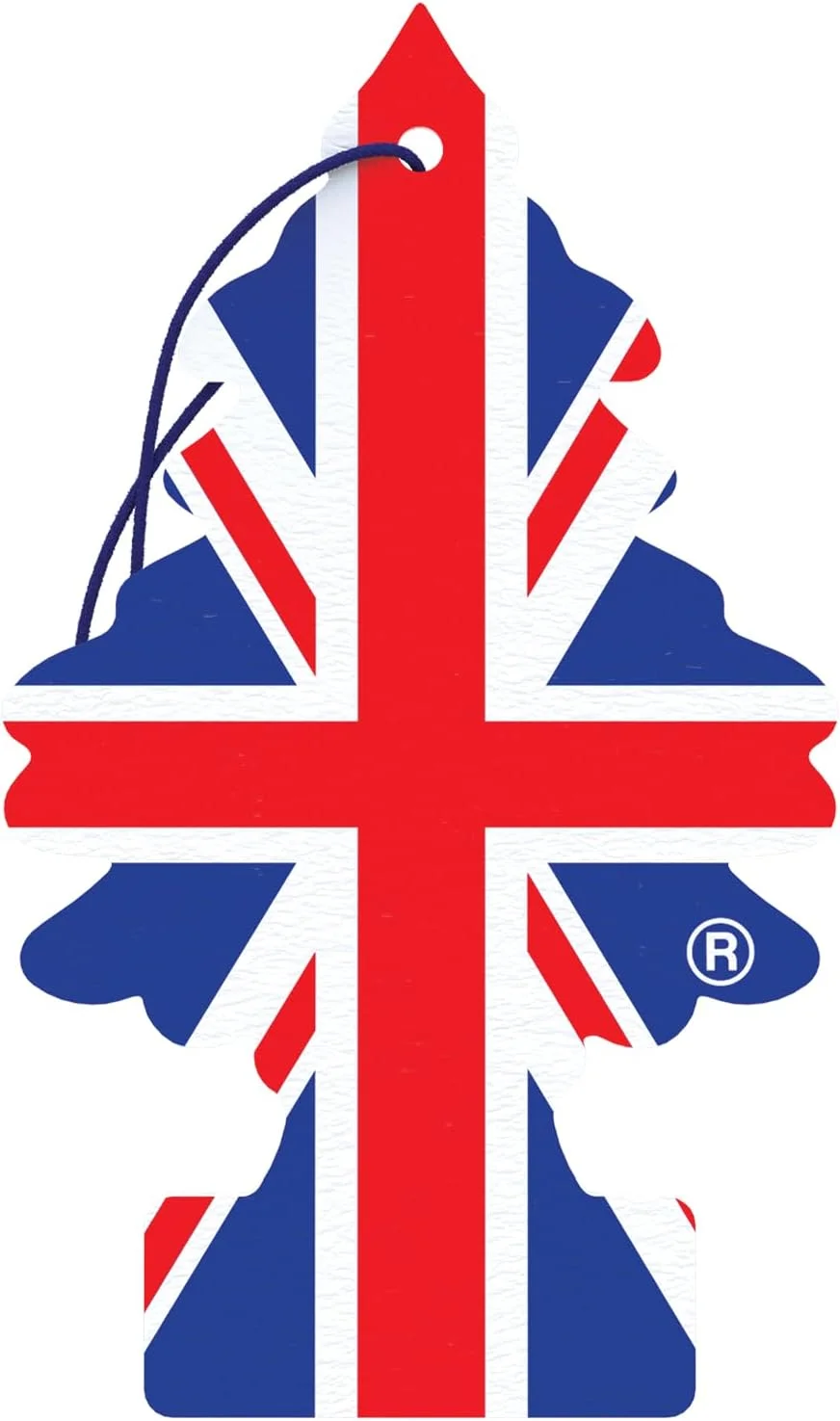 Premium Hanging Air Freshener United Kingdom Flag Design (Red White Blue, Single Pack) 54ebi