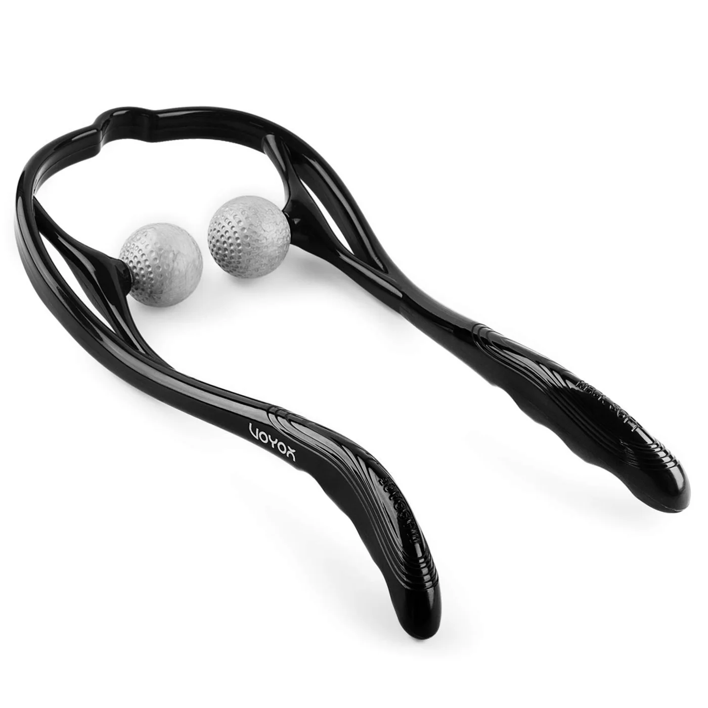 Premium Shiatsu Neck and Shoulder Massager with Ergonomic Dual Trigger Point Handles for Deep Tissue Muscle Relaxation (Portable, Lightweight) qj50h